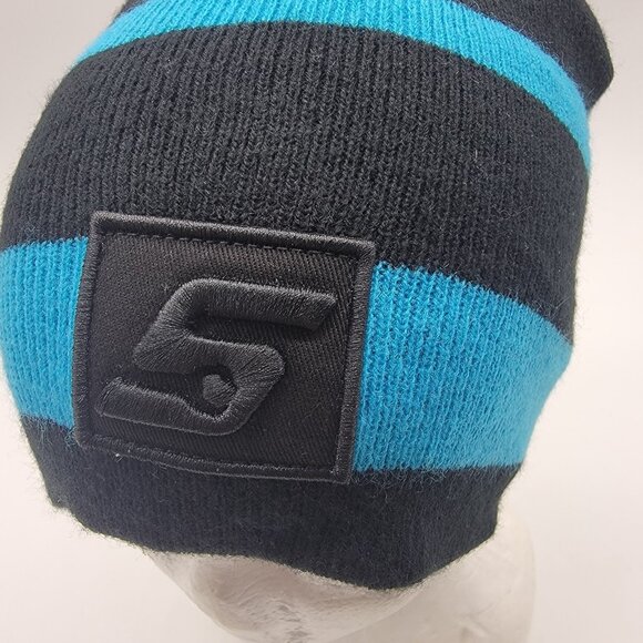 Snap On Tools Winter Beanie Hat One Size Neon Black Knit Mechanic Wrench Ratchet - Picture 2 of 6